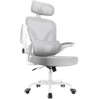 Zaisze Chaise de bureau ergonomique avec repose-tête et accoudoirs réglables, revêtement en mesh respirant, support lombaire et soutien pour la région des hanches. Chaise de bureau avec fonction basculante