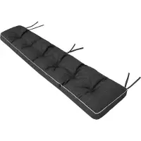 Hobbygarden Coussin pour banc de jardin "Etna" 120×40 cm - 8 cm d'épaisseur, tissu Oxford, hydrofuge, avec bandes de fixation |