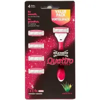 Wilkinson Sword Quattro pour femmes, rasoir + 4 changeurs de lame.