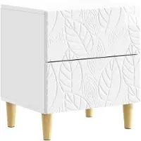 vidaXL Table de chevet Blanc brillant 43 x 34,5 x 48 cm