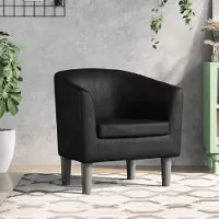 Prolenta Maison Exclusive - Fauteuil club noir en similicuir