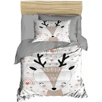 L'essentiel Maison , PH197, Baby-Bettbezug-Set, Grau, 100 x 150 cm