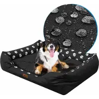 Stanislaw Jurga Lit pour chien "Puffy" - Imperméable & Coussin amovible - 115x85 cm - Tissu Oxford robuste | PillowPrim