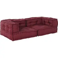 Syfax Canapé modulaire 2 places marron 140x70x36 tissu