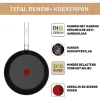 Tefal C43602 Renew+ Poêle à frire en céramique noire 20 cm
