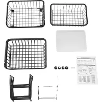 OEM Étagère d'organisation de cuisine, design multi-étagères, mobile avec roulettes, couleur noire