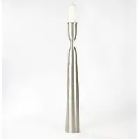 Lambert Zaza Lampadaire aluminium brossé, nickelé, bougies assorties D 5 cm et 8 cm, H 145 cm, D 19 cm 40141