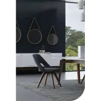 AEA Chaise de salle à manger grise de luxe Style moderne monoplace Meubles en bois de designer