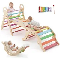 Vevor Triangle d'Escalade 9 en 1 en Bois