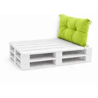 VBChome Coussin pour palette, palettes Euro, mobilier, coussin pour palette, jardin, balcon, 12 couleurs, rembourrage en flocons de mousse, couleur citron vert, coussin de dossier 70 x 40 cm