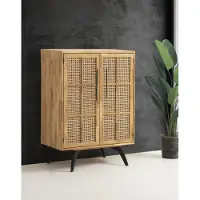 AEA Schrank Holzschrank Schränke Büfett Holz Modern Wohnzimmer Braun