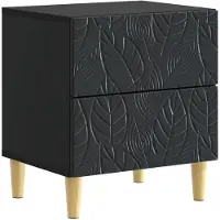 vidaXL Table de chevet Noir 43 x 34,5 x 48 cm Bois d'ingénierie
