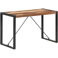 vidaXL Table de salle à manger 120x60x75 cm en bois massif avec finition palissandre