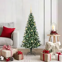 vidaXL Meubles Arbre de Noël artificiel pré-éclairé Vert 120 cm - Guirlandes de Noël 3396740