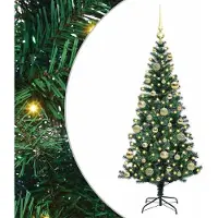 vidaXL Sapin de Noël artificiel pré-éclairé vert 120 cm