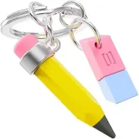 Metalmorphose Keyring Pencil & Eraser, Multicolore