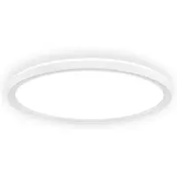 Briloner Plafonnier LED intensité variable Ø29 x 3 cm rond 18 W 2400 lm 4000 K blanc neutre rétroéclairage blanc - Lampe plafond pour salon chambre couloir cuisine