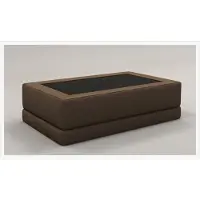 AEA Table basse en verre Design Table basse de salon Cuir Table d'appoint Canapé