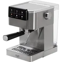 Adler Machine à expresso manuelle AD 4390, 1,5L, 20 bars, système Thermoblock PID, mousseur à lait manuel, 1350W, couleur argent