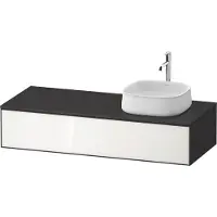 Duravit Zencha Meuble sous-lavabo sur console, 1300x550mm,1 tiroir, 1 découpe à droite, ZE4812R64800000