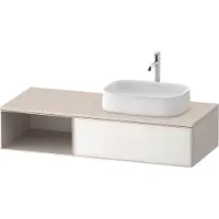 Duravit Zencha Meuble sous-lavabo sur console, 1300x550mm, 1 tiroir, 1 compartiment ouvert à gauche, découpe à droite, ZE4819064830000