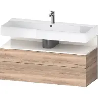 Duravit Collection One Meuble sous-lavabo, 1 tiroir et 1 tiroir, 1190x470x590mm, en niche blanc ultra-brillant, QA4396022550010