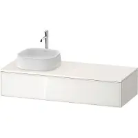Duravit Zencha Meuble sous-lavabo sur console, 1300x550mm, 1 tiroir, 1 découpe à gauche, ZE4812L64840000