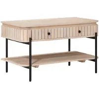 vidaXL Table basse artisanale blanche 85 x 45 x 50 cm