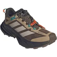 Adidas - Chaussures de randonnée en GORE-TEX&reg; - Terrex Free Hiker SL GTX M Earth Strata/Beige/Pure Teal pour Homme - Taille 43 1/3 - Marron