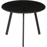 Mica Decorations Table d'appoint d'extérieur Seattle - Table basse ronde - Table pour plantes et table basse - H 38 x Ø 58 cm - Métal - Noir