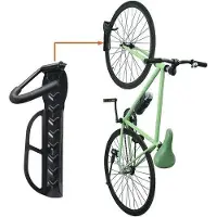 OEM Support mural pour vélo de garage - Support mural pour vélo - Support vertical pour vélo - 1 pièce - Charge maximale : 30 kg - Vis incluses - Noir