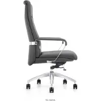AEA Fauteuil en similicuir noir, style moderne et élégant
