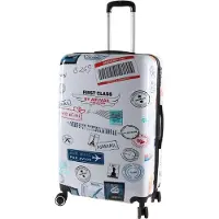 H4L Valise de voyage Valise à coque dure Trolley de voyage blanc taille L 77x50x29cm