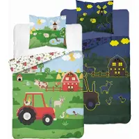 Detexpol Linge de lit en coton phosphorescent 160x200 ferme