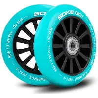 Soke Roues de scooter 100 mm turquoise 2 pcs