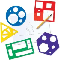 Learning Resources Primary Shapes Template Set, Symbol Template, Children, Multi-coloured, Boy/Girl, 4 years, Plastic