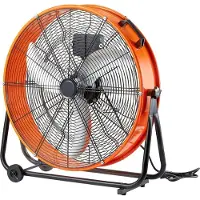 StarTech.com Ventilateur industriel à tambour 24 pouces - Minuterie à 3 vitesses - Idéal pour les entrepôts et les grands espaces - Circulation d'air efficace
