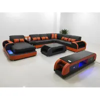 Xl Moebel Gmbh Design Eckgarnitur Ledersofa Ecksofa Luxus Wohnlandschaft led sofa couch Polster