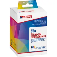 Edding 18-530 EDD-530 Cartouches d'encre noire, cyan, magenta, jaune compatibles avec Canon PGI-1500 XL BK/C/M/Y, lot de 4