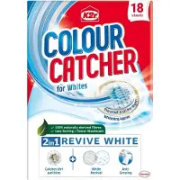 K2R Colour Catcher, Lingettes de lavage blanches 2en1 Protect & Revive White, 18 pièces