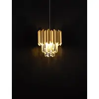 Lyora Suspension Magnolia or et cristal Ø 25cm