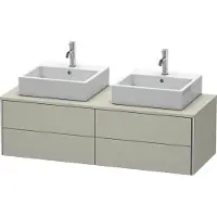 Duravit XSquare Meuble sous-vasque sur console suspendu, pour deux vasques, 4 tiroirs, 1400x400x548mm, XS4916B6060