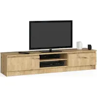 Akord TV meuble EK ARTISAN 160 cm couleur chêne haute qualité avec 2 placards
