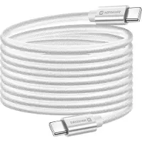 Swissten Câble de recharge USB-C / USB-C PD 60 W, 3 m, tressé, argenté