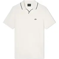 Armani Exchange pour homme. XM002401AF10366U0009 Polo Breath blanc (XXL), Casuel, Coton, Manche courte