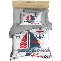 L'essentiel Maison , PH164, Baby-Bettbezug-Set, Grau, 100 x 150 cm