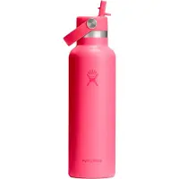 Hydroflask Bouteille isotherme Standard Mouth Flex Straw Cap Popstar Pink, 621 ml