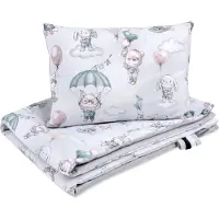Bellochi Couverture multifonctionnelle pour bébé - drap double 75x100 cm et oreiller 30x40cm - en coton et tissage velours