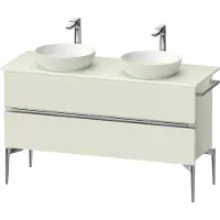 Duravit Sivida Meuble sous-lavabo sur console, 2 tiroirs, poignée profilée chromée, 1315x475x548mm, SV4661010HH0000