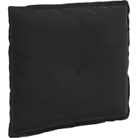 vidaXL Coussin de dossier Noir 50 x 45 cm Tissu velours côtelé